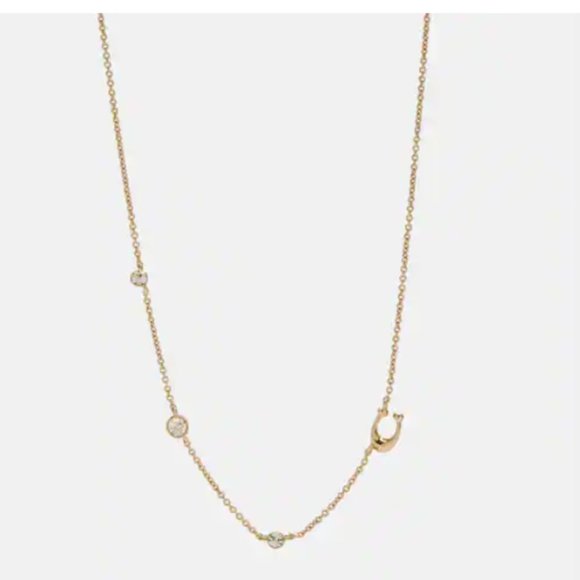 Coach Signature Crystal Cluster Necklace - Picture 3 of 4